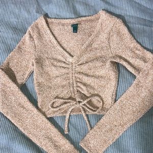 very fuzzy and soft sweater crop top
